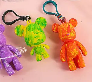 DIY Fluid Art Bear Keychain Craft Kit (Wholesale)