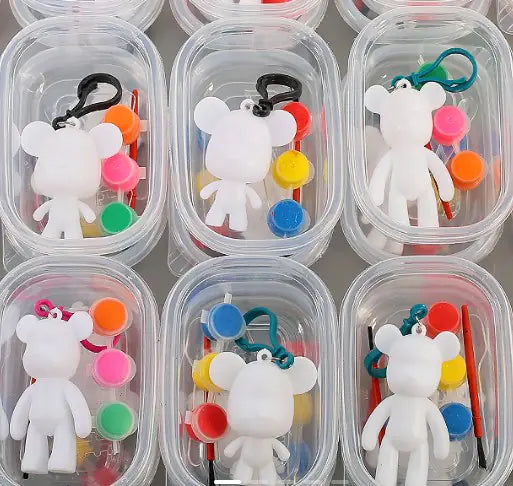 DIY Fluid Art Bear Keychain Craft Kit (Wholesale)